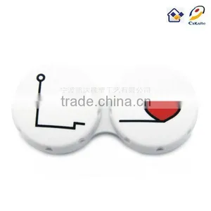 SL-2030 Catch Love Line Design White Contact Lens Dual Box thumbnail-1
