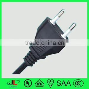 Italy 2 Core Electric Wires IMQ Approved 2 Prong Electric Plug White Extension Cord thumbnail-3