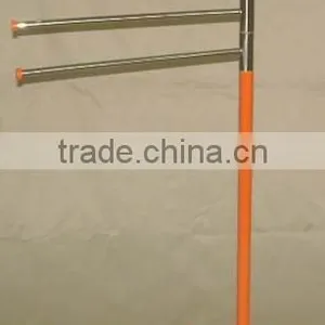 Orange Metal Standing Rotating Towel Rack Stand Base thumbnail-1