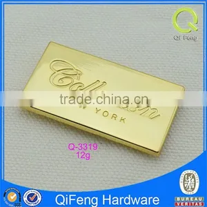 Q-3319 Custom Metal Tag Shineing Gold Color thumbnail-1
