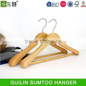 Natural Broad Shoulder Wooden Coat Hanger thumbnail-1