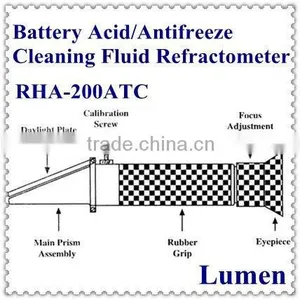 Portable Hand-held Battery Acid/Antifreeze/Cleaning Fluid Refractometer RHA-200 ATC thumbnail-1