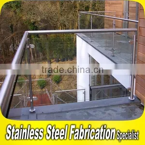 Durable Stainless Steel Exterior Glass Railing thumbnail-1