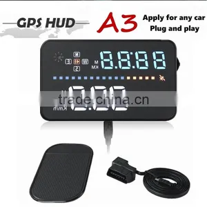 3.5'' GPS Universal Car HUD Head Up Display Car Alarm System Speed Warning With Campass thumbnail-3