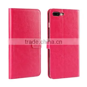 Crazy Horse Pattern PU Leather Wallet Flip Phone Case for IPhone 7 Plus thumbnail-1