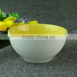 Chaozhou Supplier Stocked Wholesale 6.69 Inch White Ceram Bowls With Flower Decal Household Bowls thumbnail-1