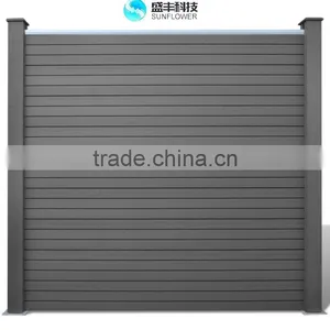 Wpc Fence Screen for Decorative Garden Fencing Better Than Wood Fence Vinyl Fence Aluminum Fence thumbnail-1