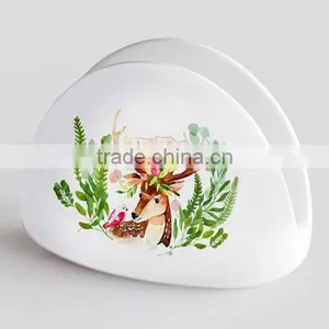 2017 Promotional Porcelain Cheap Napkin Holder With Decal Printing thumbnail-2