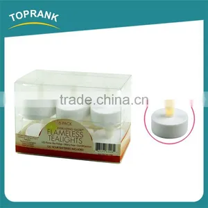 Wholesale Custom Color 6 Pack Plastic Body Flameless Mini Led Tea Light Candle thumbnail-1