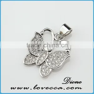 Fashion Design Copper Pendant Jewelry in Dragonfly Shape With Micropave Setting Pendant thumbnail-2
