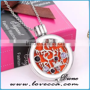Best Selling Products 35mm Aromatherapy Lockets Essential Oil Diffuser Diamond Necklace thumbnail-2