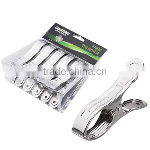 Zicome Set of 5 Stainless Steel Beach Bath Towel Clips for Beach Chair or Pool Loungers on Your Cruise - Keep Your Towels From B thumbnail-1