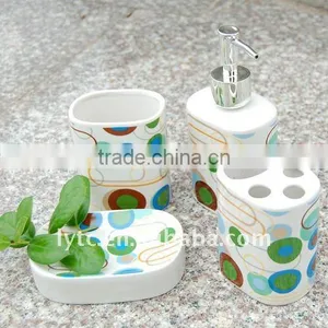 4pcs Cheap Ceramic Bathroom Set thumbnail-2