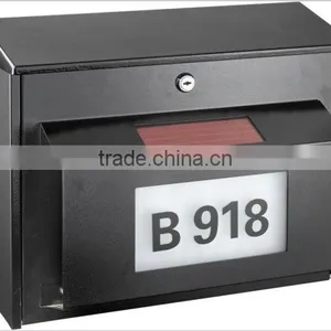 FQ-195 Metal Solar Power House Numbers Mailbox With Two Choice of LED Light Color Solar Power Address Number Light thumbnail-2