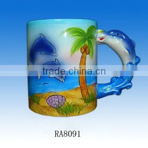 Best Sale Ceramic Mug With Landscape Handpainted thumbnail-1