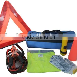 YYS12032 7-Piece Practical Warning Triangle Car Safety Tools Kit thumbnail-1