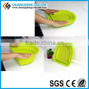Silicone Fruit Container, Folding Washing Basin thumbnail-3