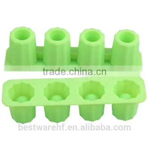 LFGB & FDA Standard 4 Cup Glass Silicone Ice Shot Mould thumbnail-1