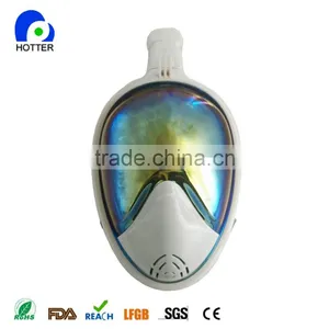 Rainbow Mirror Lenses 180 Degree Panoramic Seaview Full Face Mask For Snorkel thumbnail-4