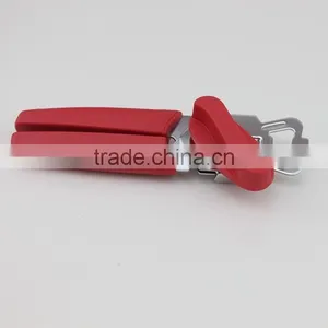 Red Plastic Handle Easy to Grip Can Opener Includes Bottle Cap Opener and Can Tab Lifter thumbnail-6