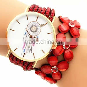 2017 Luxury Charming Decoration Watch Fashion Girl Pearl Wristwatch Lady Handmade Bracelet thumbnail-4