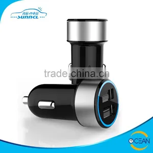 Multi Colors DC5V 2.4A 3.1A 4.8A IPhone IPad Mobile USB Car Charger Adapeter With CE FCC RoHS thumbnail-2