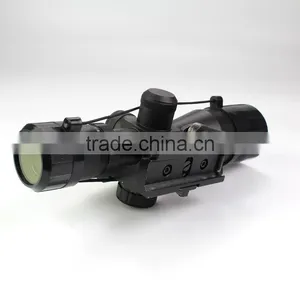 Compact 2.5-10X40 Rifle Scope Red Green Mil-Dot Reticle With Side Attached Green Laser Sight Scope With Quick Release Mount thumbnail-6