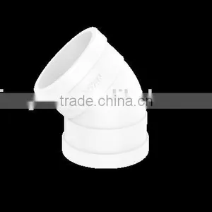 Factory Price Manufacturer Good Quality PVC Fitting UPVC Rubber Joint Plastic Fitting for Drainage GB 45 Degree Elbow thumbnail-1