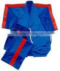 Taekwondo Uniform in Satin in Medium Weight Satin With 5-cm Stripes Only. 6-cm Elastic Waist Pant. thumbnail-1