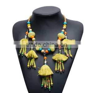European and American Popular Long Beads Necklace Yarn Hand-woven Yiwu Jewelry Factory Wholesale thumbnail-3
