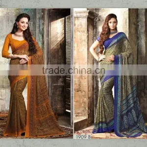 Classical Chiffon Printed Designer Saree thumbnail-1