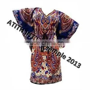 100% Viscose Printed Larger VNeck Kaftan thumbnail-2
