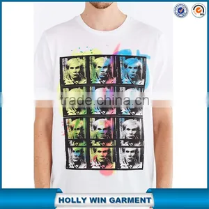 White Cotton T-shirt With Printed Pop Art Graphic of Andy Warhol thumbnail-1