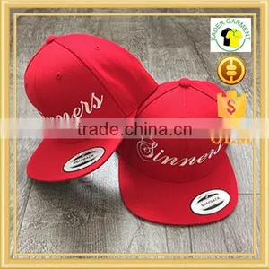 Red Embroidery Snapback Caps, Simple Snapback Cap thumbnail-1