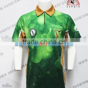Custom Dart Shirt Polyester Dart Shirts With Pocket Fashion Mens Darts Shirt thumbnail-1