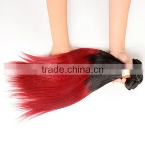 3 Bundles Red Wholesale Cheap Colored Brazilian Hair Weave Fast Shipping thumbnail-1