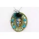 Porcelain Traditional Gold Decorative Venetian Masks Lace For Interior thumbnail-1