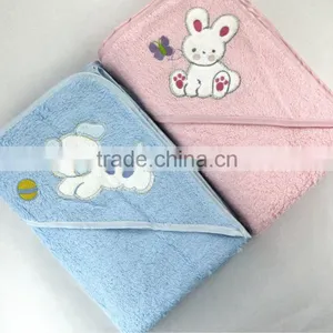 Knitted Bamboo Fiber Baby Hooded Towels thumbnail-2