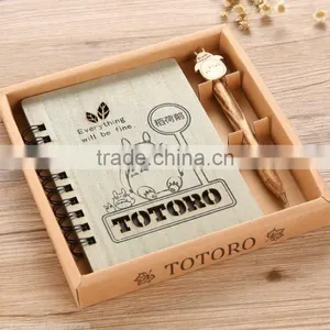 Wholesale Cartoon my Neighbor Totoro Anime Cute Wood Cover Notebook for Students thumbnail-4