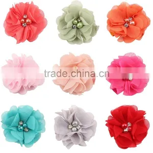 Handmade Pearl Rhinestone Flower Hairpin and Selling Foreign Trade for the 18 Color Optional Clip Flower thumbnail-2