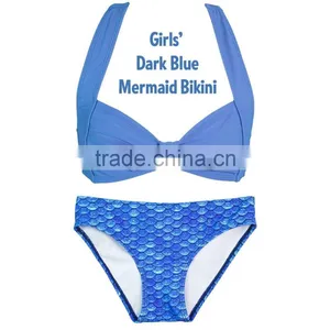Women Swimwear Fishscales Mermaid Beachwear Bikini thumbnail-1