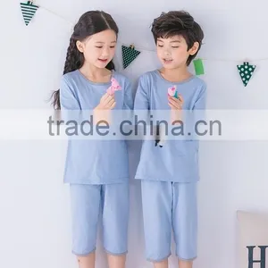 Wholesale Childrens Pajamas Summer Kinds Sleepwear Latest 100%cotton Kids Pajamas thumbnail-3