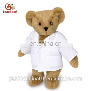 Custom Uniform Dressing Stuffed Plush Promotional Doctor Teddy Bear Soft Toy thumbnail-2