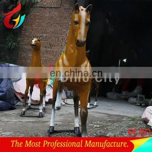High Emulational Fiberglass Real Size Horse thumbnail-3