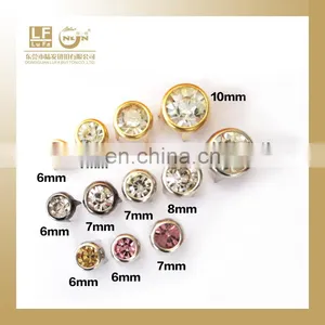 6,7,8,10MM Rhinestone Prong Studs for Leather thumbnail-1