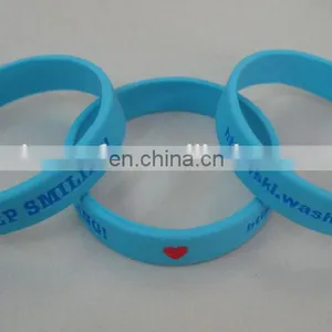 Multicolors Silicone Bracelet/imprinted Silicone Bracelet/silicon Bracelets 2 Colors/silicone Rubber Bracelet Wristbands thumbnail-1