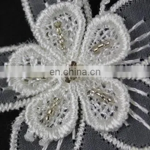 100%polyester Beaded Flower Lace Trim for Decorative thumbnail-6