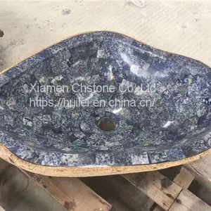 Yellow River Stone Mosaic Sinks,Mosaic River Stone Basins, Stone Sinks thumbnail-1