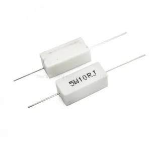Fake Load Cement Resistors 5W 10 Ohm 10R Cement Resistance Good Heat Resistance and High Load Power thumbnail-2