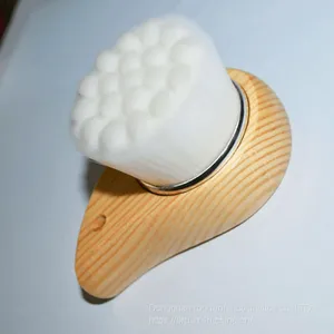 Wave Point Massage Face Brush,professional Deep Face Cleaning Brush With Wood Handle thumbnail-4